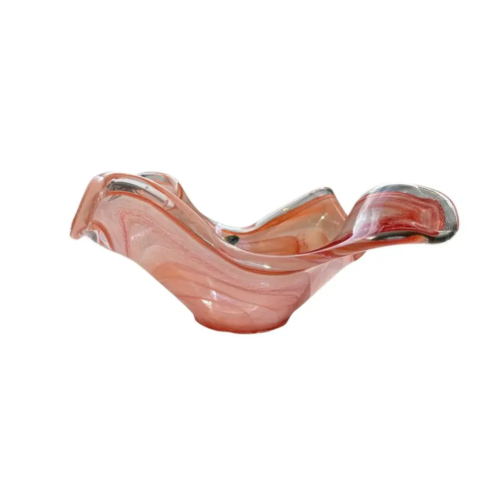 Murano Glass Starfish Dish Made in Italy Beachy Coastal Decor Thick Heavy 12”
